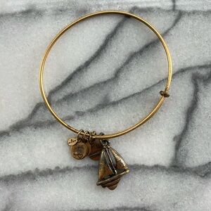 Gold Alex & Ani Sailboat Bracelet